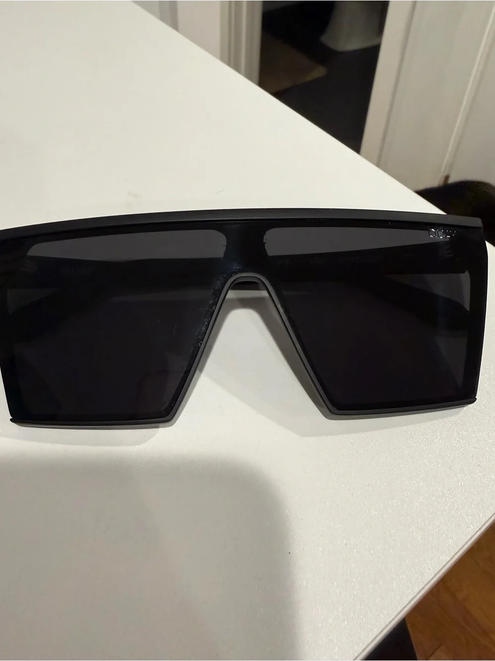 Quay Australia Black Shield Sunglasses